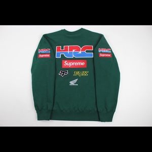 Supreme x Honda x Fox Racing Sweatshirt M Green